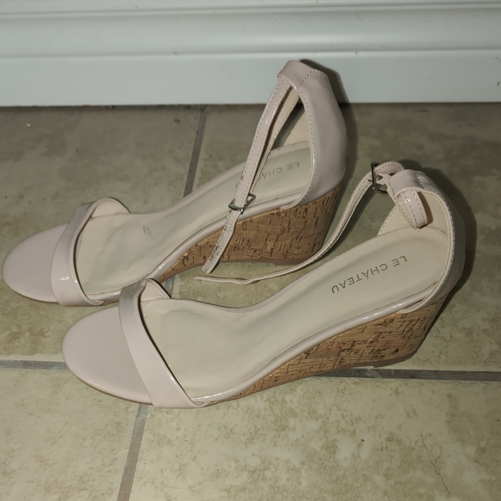 Le Chateau Women's Blush Wedge Sandals